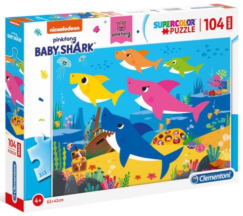 Puzzle maxi - Baby Shark - 104 pièces amusantes