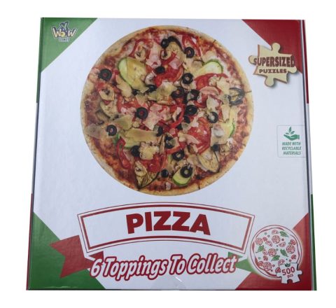 Y Wow rundes Pizza-Puzzle 500 Teile - Belag assortiert